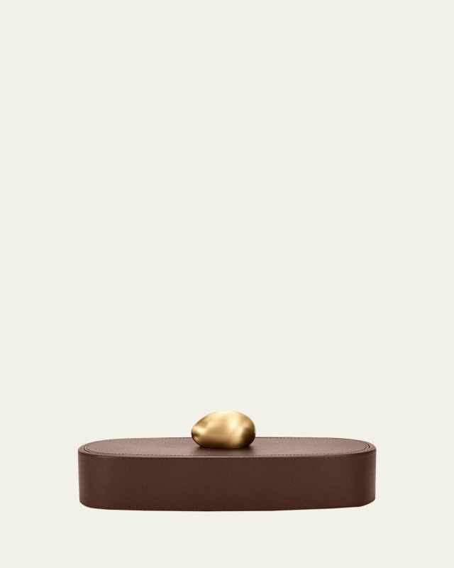 Pebble Long Leather Trinket Box